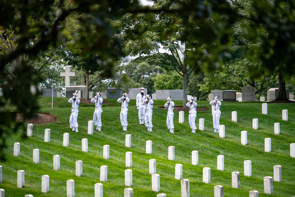 Modified Military Funeral Honors with Funeral Escort are Conducted for U.S. Navy Lt. Demarest Lloyd in Section ML