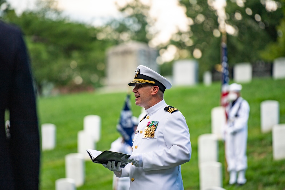 Modified Military Funeral Honors with Funeral Escort are Conducted for U.S. Navy Lt. Demarest Lloyd in Section ML