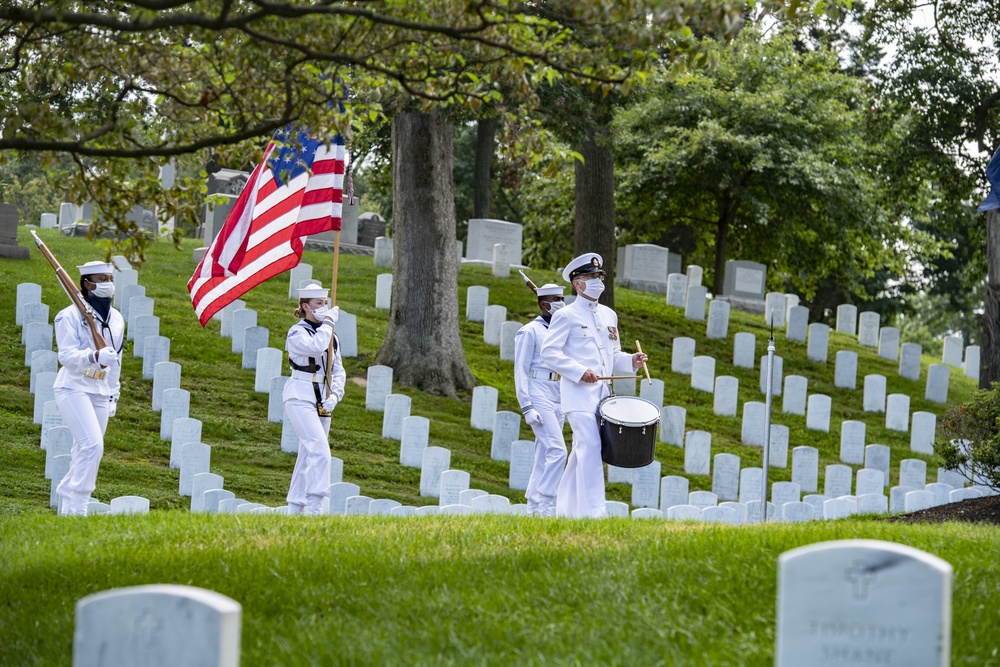 Modified Military Funeral Honors with Funeral Escort are Conducted for U.S. Navy Lt. Demarest Lloyd in Section ML