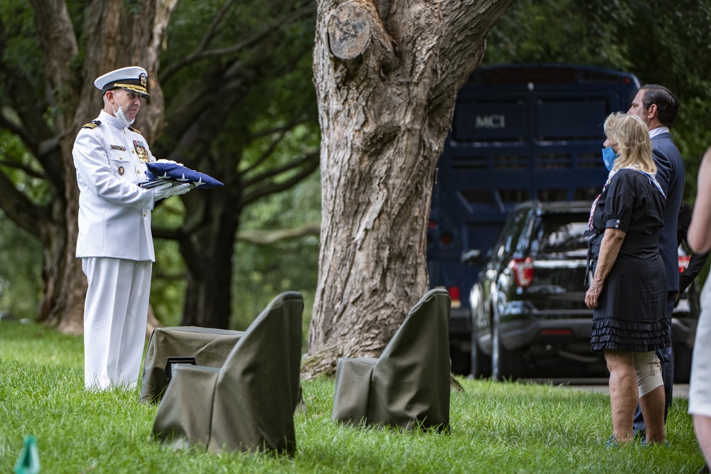 Modified Military Funeral Honors with Funeral Escort are Conducted for U.S. Navy Lt. Demarest Lloyd in Section ML