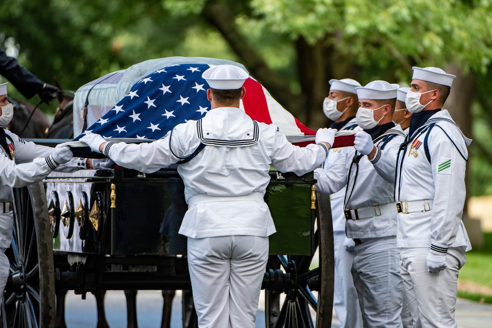 Modified Military Funeral Honors with Funeral Escort are Conducted for U.S. Navy Lt. Demarest Lloyd in Section ML