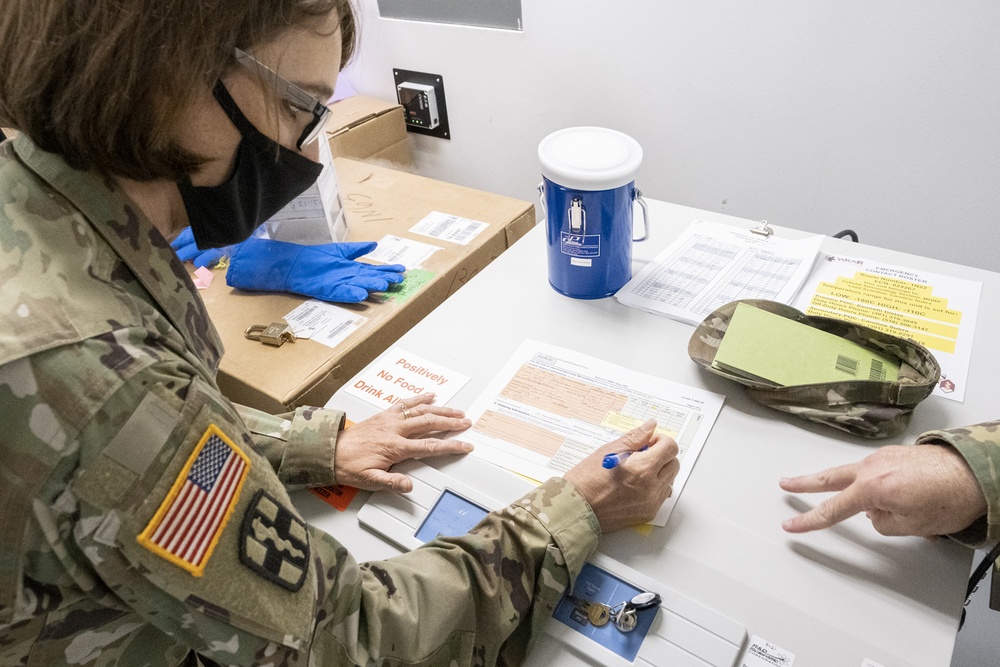 From a single small vial, the manufacture of the Walter Reed Army Institute of Research (WRAIR), COVID Vaccine begins.
