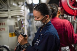 USS Halsey Conducts Damage Control Maintenance Operations