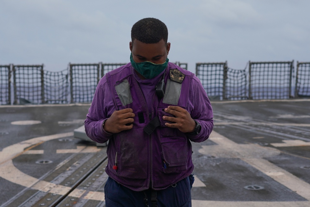 USS Halsey Conducts Flight Operations