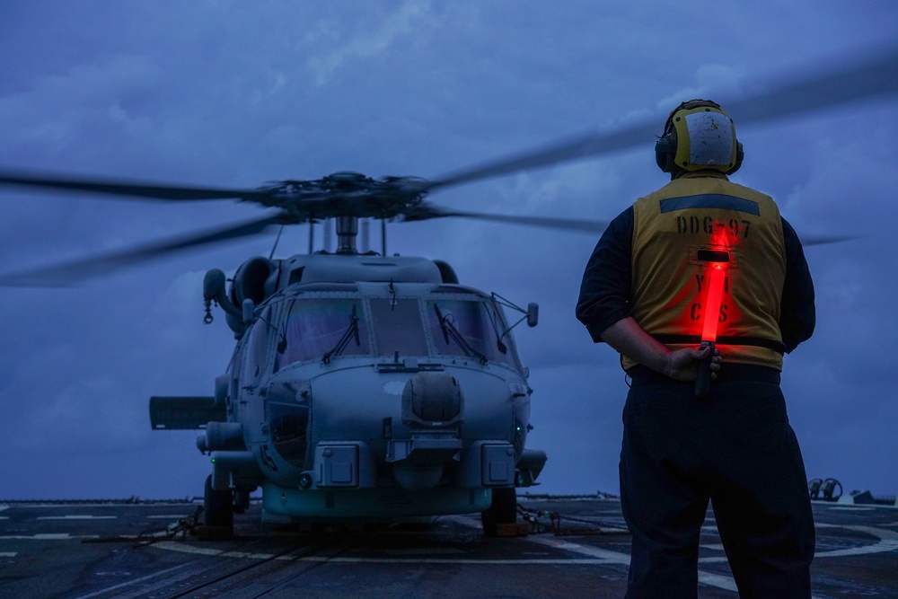USS Halsey Conducts Flight Operations
