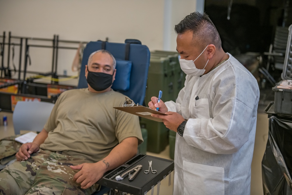 Hawaii National Guard Donates Blood to the Armed Services Blood Program