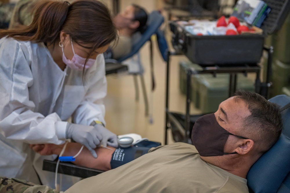 Hawaii National Guard Donates Blood to the Armed Services Blood Program