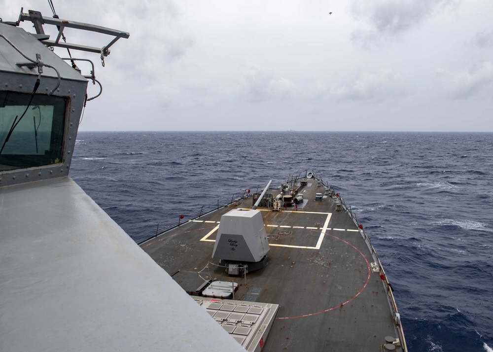 USS Mustin Transits South China Sea