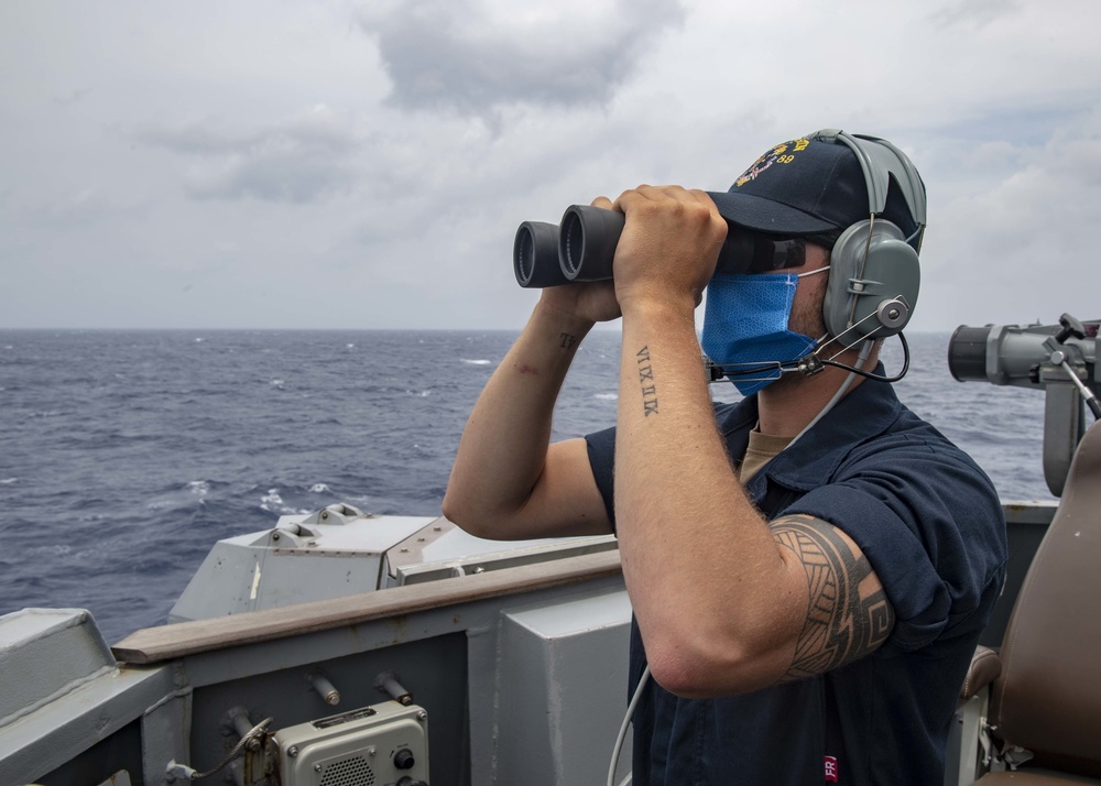 USS Mustin Transits South China Sea
