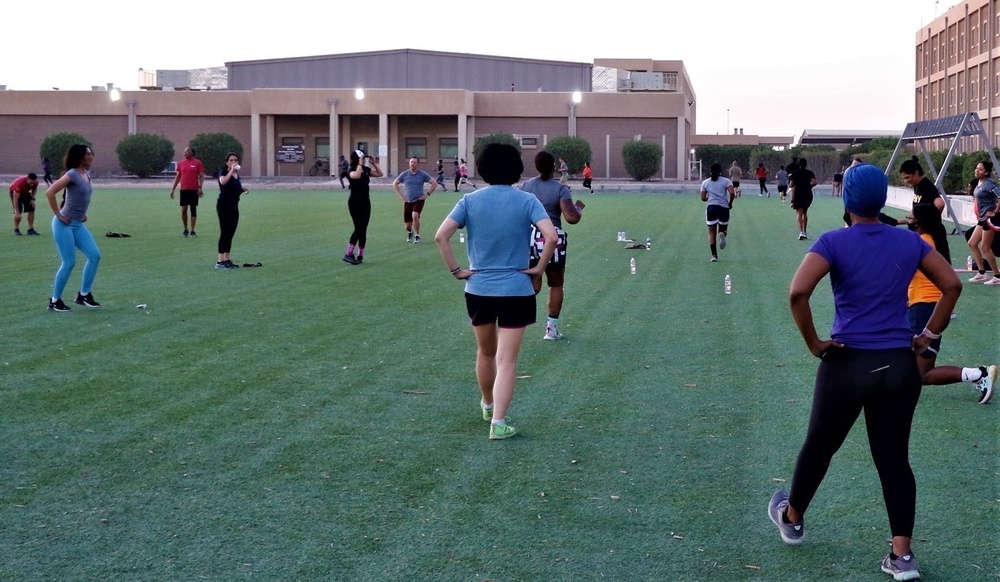 Women's Equality Day, August 26th, morning workout with the 311th ESC