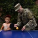 Kentucky Army National Guard Major Livengood gives pingpong lessons