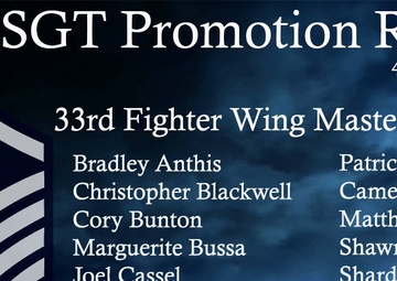 33rd Fighter Wing MSgt. Promotion Release