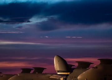 Sun sets over Dover AFB flight line