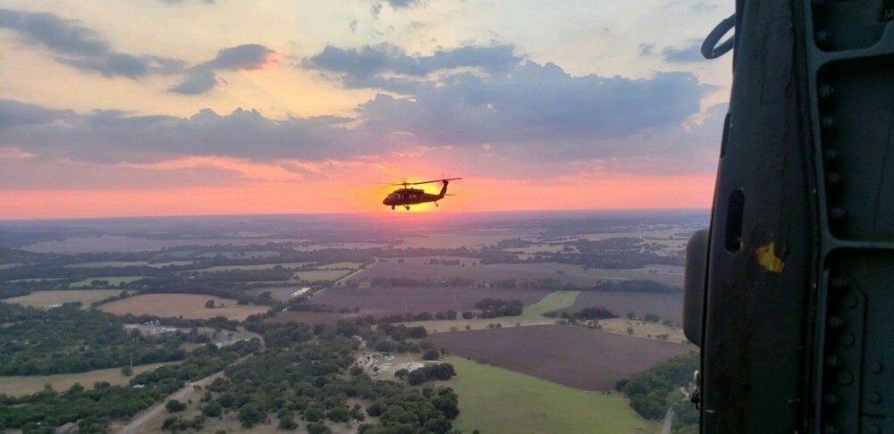 UH-60 sunset