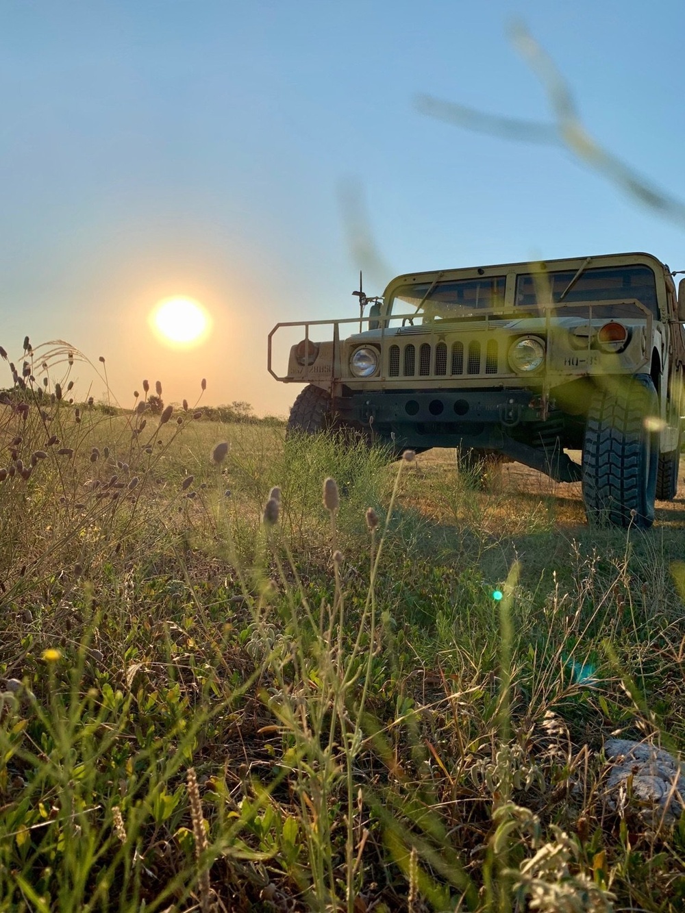 Humvee sunset