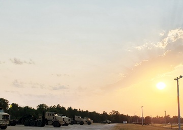 1158th Transportation Company and a sunset