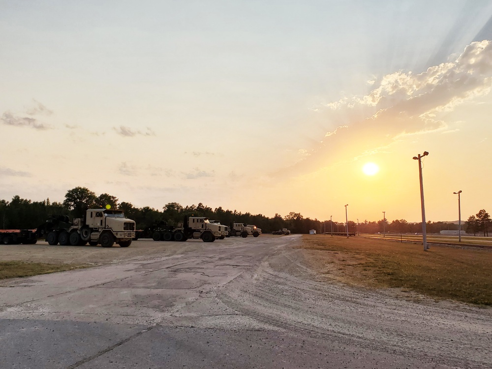 1158th Transportation Company and a sunset