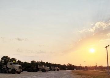 1158th Transportation Company and a sunset