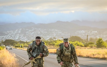USARPAC BWC 2020: Hawaii, 25th ID Soldiers participates in a 12 mile ruck march