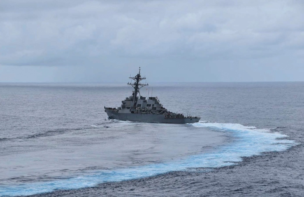 USNS Alan Shepard (T-AKE 3) Conducts Underway Replenishment with USS Benfold (DDG 65)