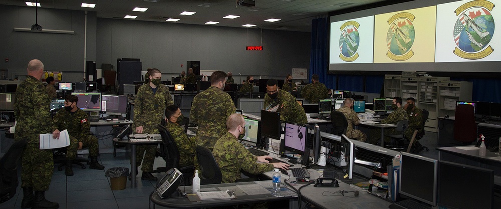 Members of the Canadian Air Defence Sector at 22 Wing North Bay took part in a NORAD Air Defence Exercise