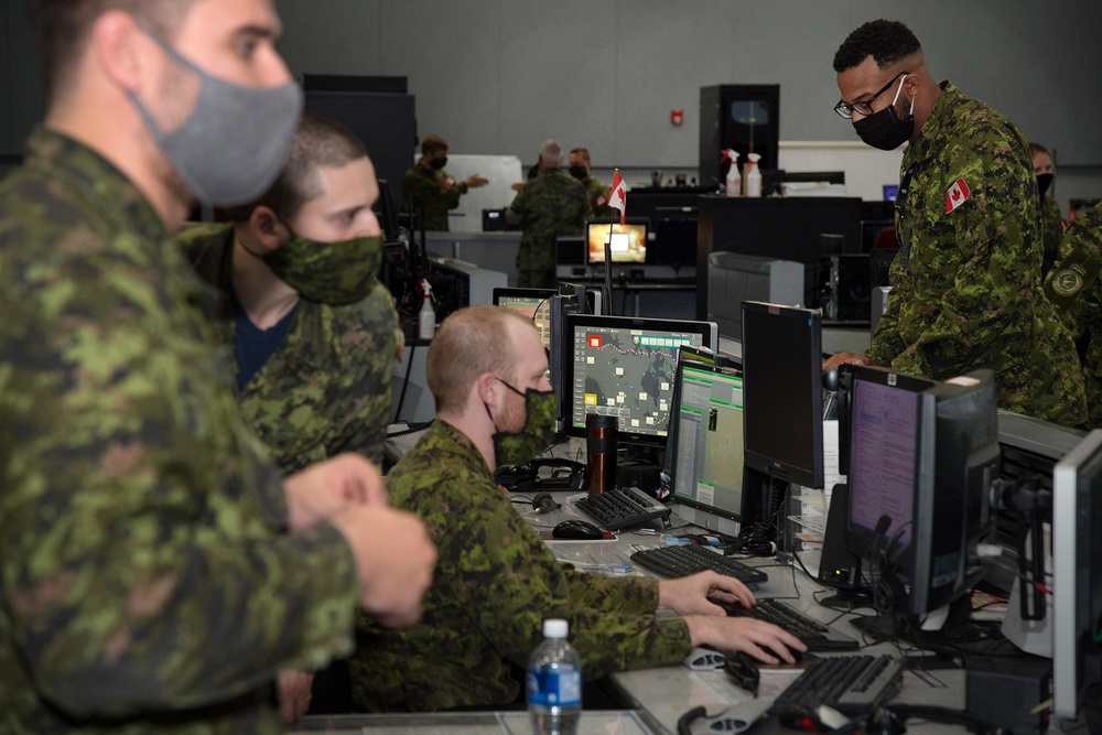 Members of the Canadian Air Defence Sector at 22 Wing North Bay took part in a NORAD Air Defence Exercise
