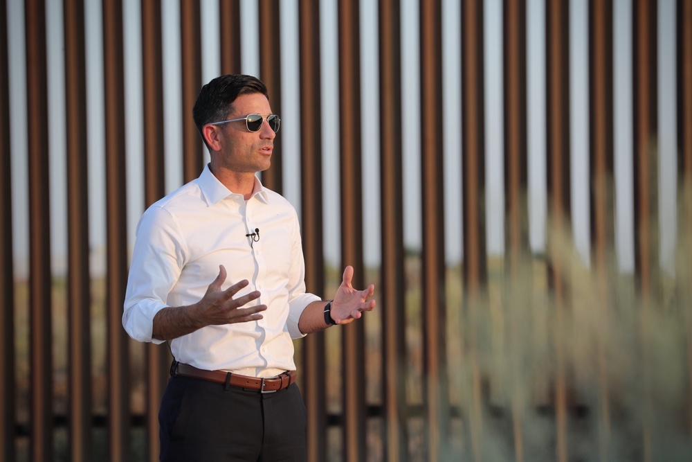 Acting Department of Homeland Security Secretary Chad Wolf tours El Paso border wall