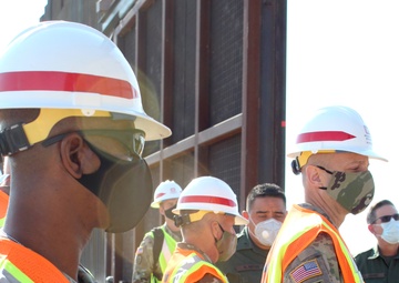 54th Chief of Engineers, 55th and Command Sgt. Maj. visit El Paso border barrier project