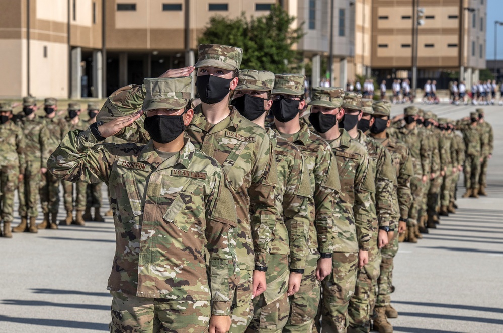 U.S. Air Force Basic Military Training Graduation and Coining Ceremony