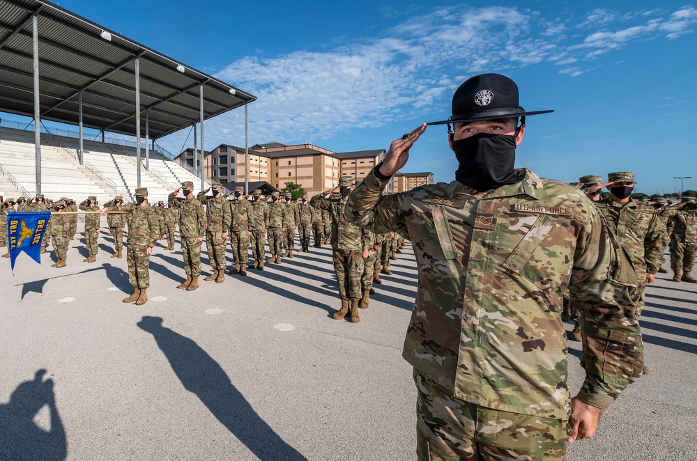 U.S. Air Force Basic Military Training Graduation and Coining Ceremony