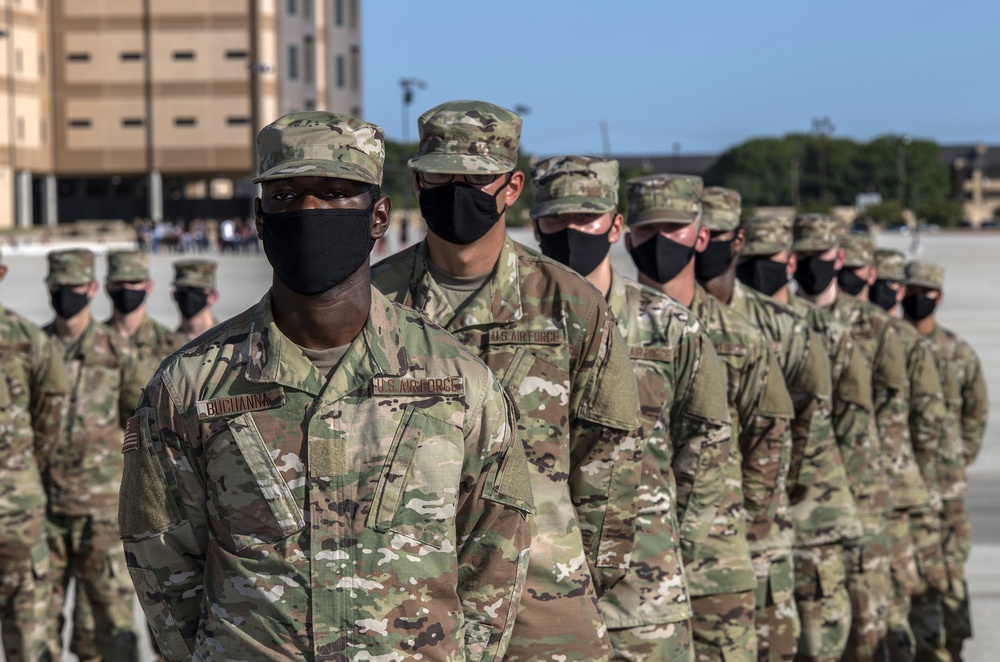 U.S. Air Force Basic Military Training Graduation and Coining Ceremony