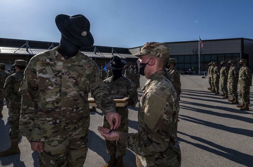 U.S. Air Force Basic Military Training Graduation and Coining Ceremony