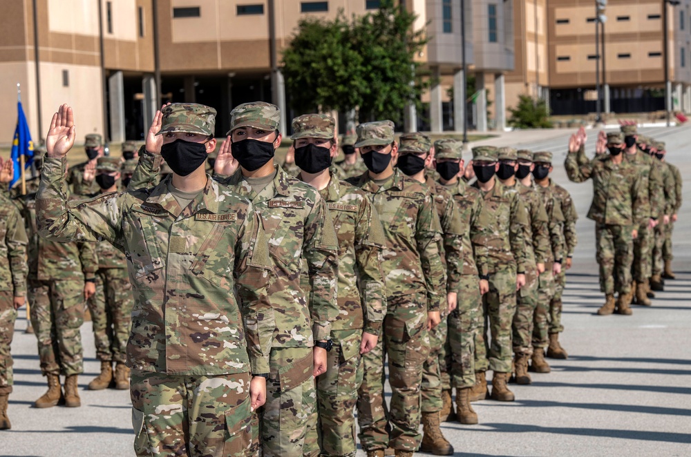 U.S. Air Force Basic Military Training Graduation and Coining Ceremony