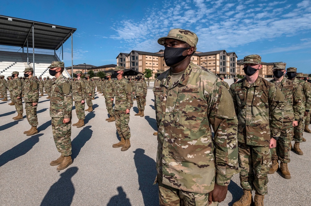 U.S. Air Force Basic Military Training Graduation and Coining Ceremony