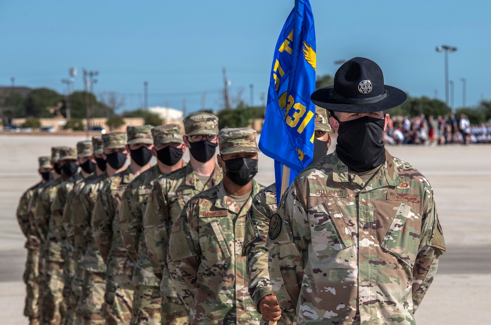 U.S. Air Force Basic Military Training Graduation and Coining Ceremony