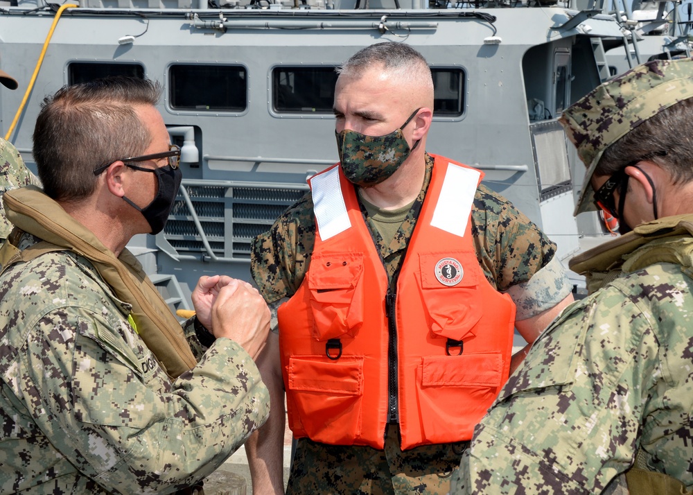 Deputy Commander, Marine Forces Command (MCF) for Mobilization visit to Navy Expeditionary Combat Command