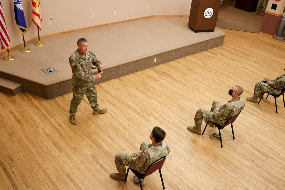 CSM Lombardo Meets with Fort McCoy Soldiers