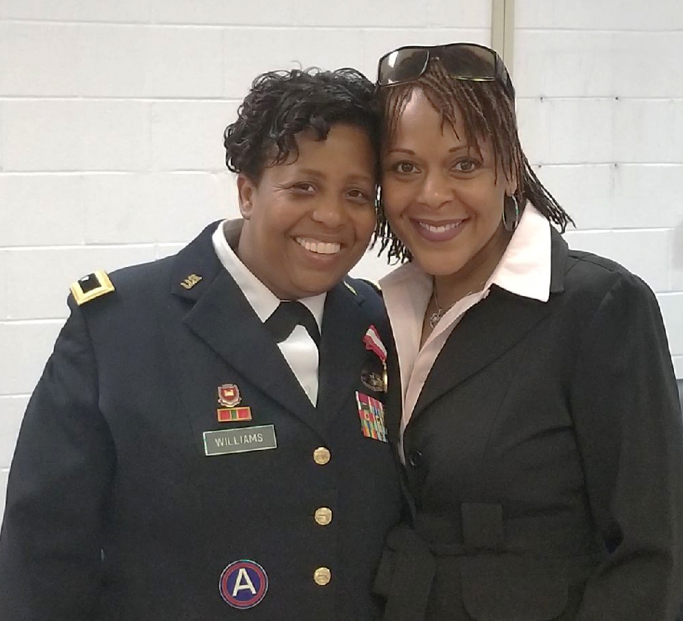 Lt. Col. Serena Johnson and retired Brig. Gen. Donna Williams