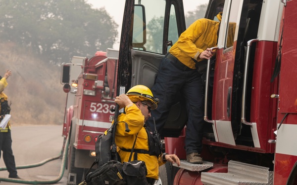 Presidio of Monterey firefighters help combat River and Carmel fires in Monterey County