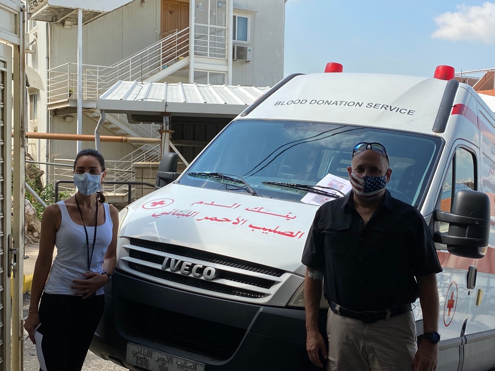 Acting AAID visits Beirut Red Cross Blood Donation Center