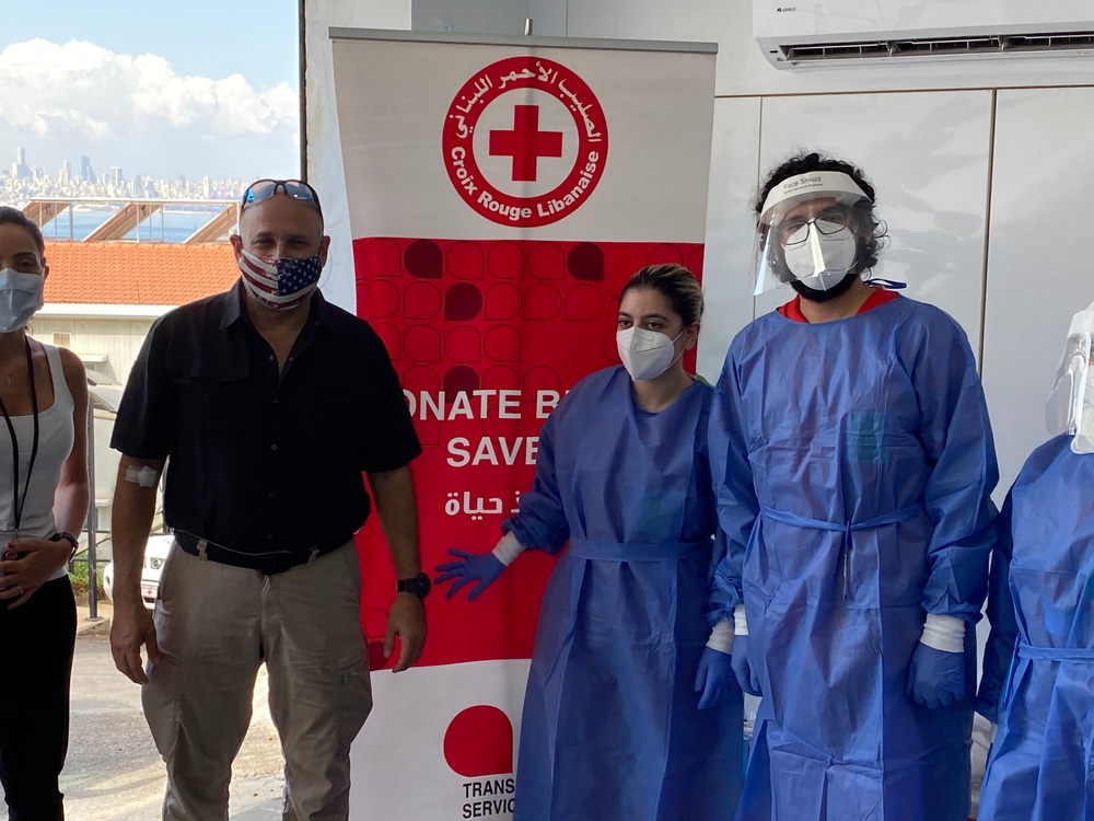 Acting AAID visits Beirut Red Cross Blood Donation Center