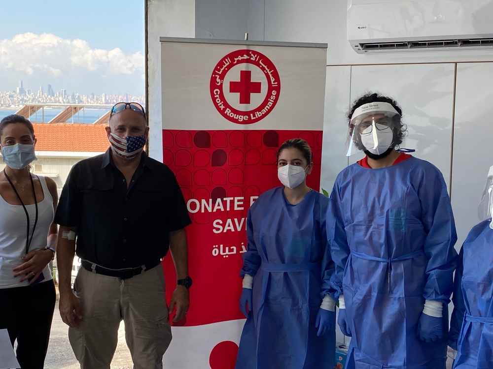 Acting AAID visits Beirut Red Cross Blood Donation Center