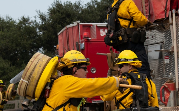 Presidio of Monterey firefighters help combat River and Carmel fires in Monterey County