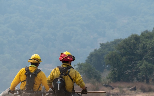 Presidio of Monterey firefighters help combat River and Carmel fires in Monterey County