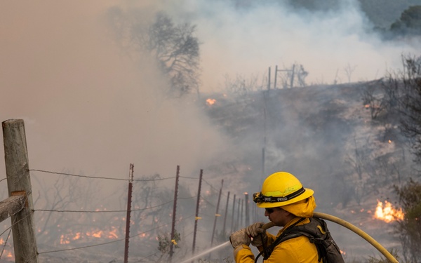 Presidio of Monterey firefighters help combat River and Carmel fires in Monterey County