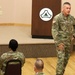 Command Sergeant Major of Army Reserve speaks with troops at Fort McCoy