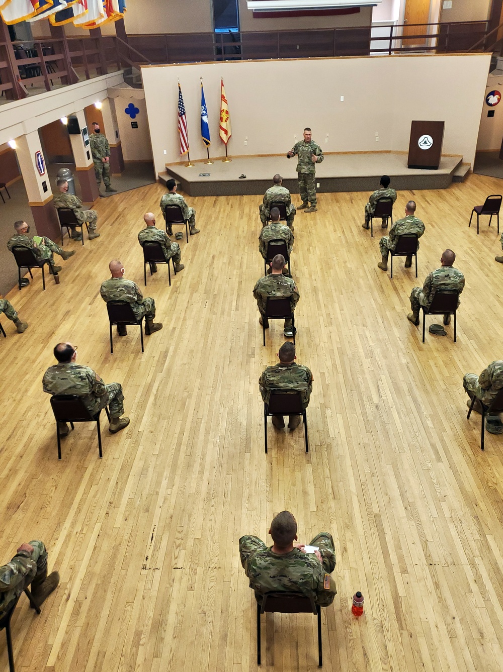 Command Sergeant Major of Army Reserve speaks with troops at Fort McCoy