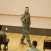 Command Sergeant Major of Army Reserve speaks with troops at Fort McCoy