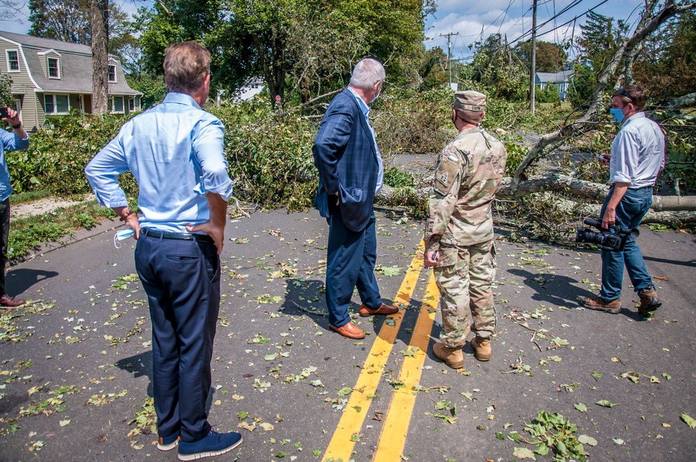 Connecticut leadership tours storm damaged towns