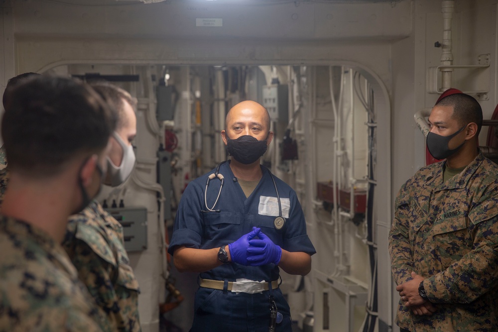 USS America, Detainee processing